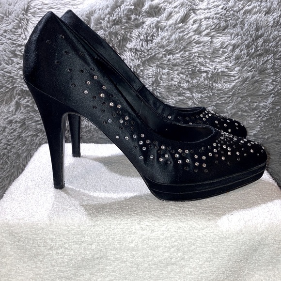 White House Black Market Matilda Sparkle Heels Size 9.5 - Picture 5 of 13